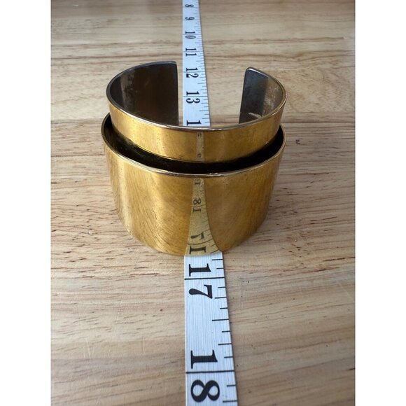 BaubleBar Gold-Tone Cuff Bracelet With Chic Modern Design small wrist - Picture 12 of 14